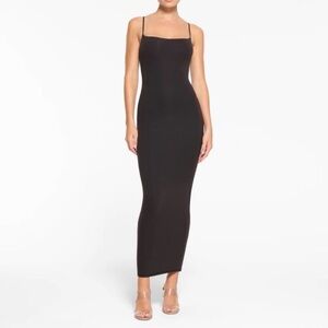 SKIMS Sleek Black Maxi Dress